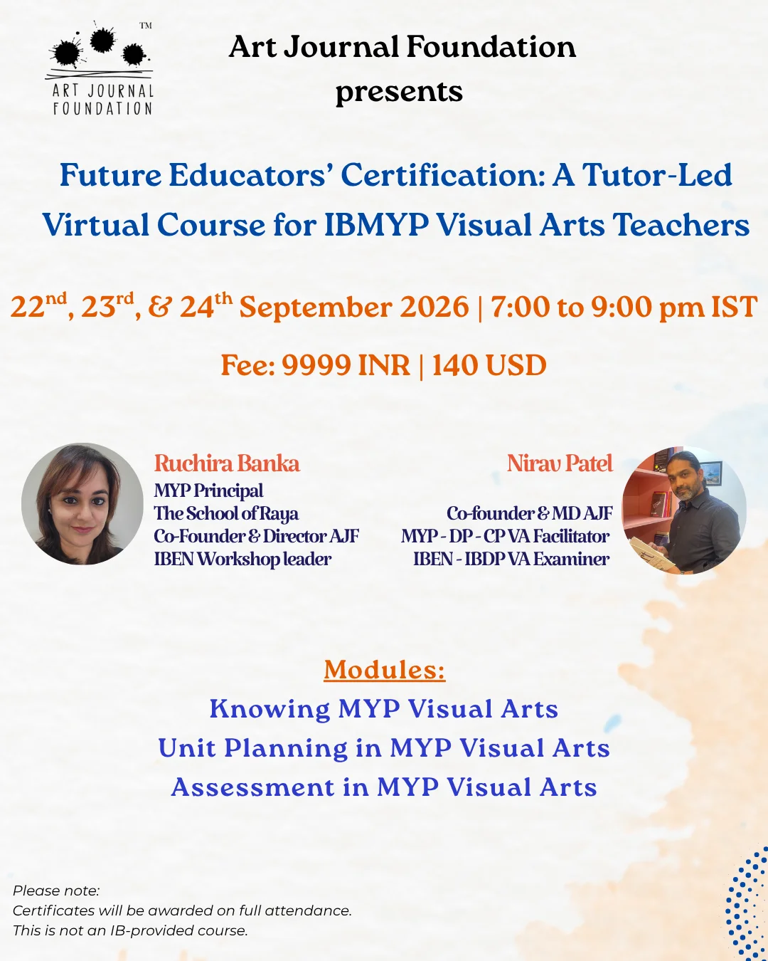 Future Educators' Certification (IBMYP Visual Arts)